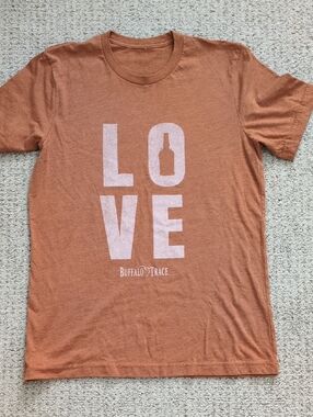 NWOT Buffalo Trace LOVE Graphic Tee - Rust
